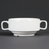 Olympia Whiteware Soup Bowls With Handles 400ml 6 Pack