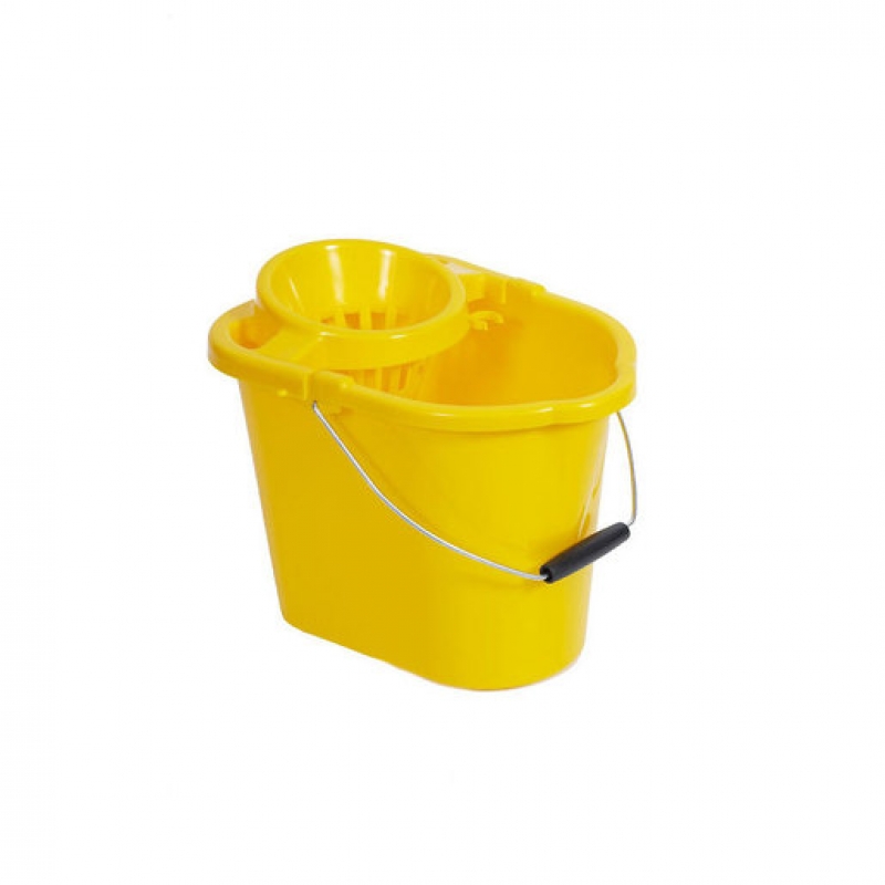 Mop Bucket With Wringer Yellow 12ltr (Sold Singly)