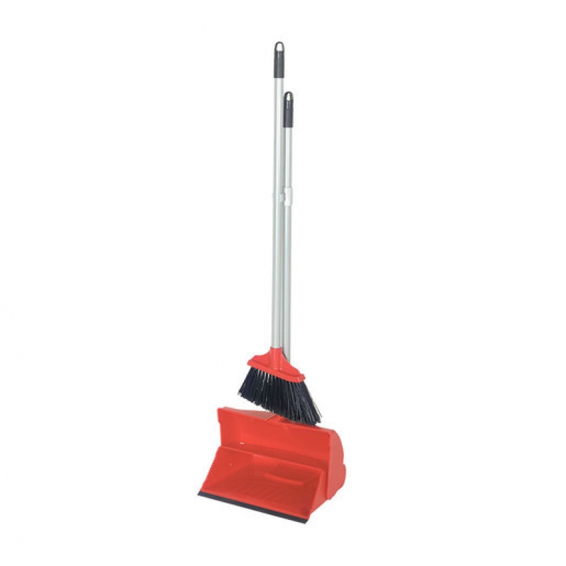 Lobby Dustpan And Soft Brush Set Red (Sold Singly)